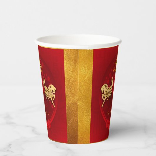 FU運中国の転灯の馬の年の挨拶PC02 紙コップ (右)
