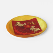 FU運中国の転灯の馬の年の挨拶PP01 ペーパープレート (アングル)