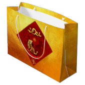 FU運中国の運ランタンタイガー年挨拶LGB3 ラージペーパーバッグ (裏面アングル)