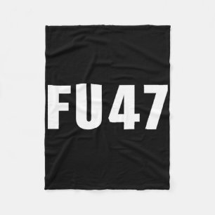 Fu47おもしろいアンチトランプ2024愛国的アメリカ国旗 フリースブランケット