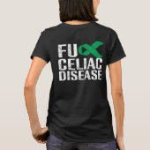 FU セリアック病 - 白と緑 Tシャツ (裏面)