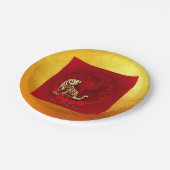 FU 中国の Luck Lantern Tiger Year greeting PP01 ペーパープレート (アングル)