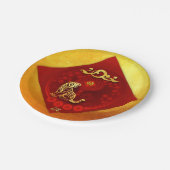 FU 中国の Luck Lantern Tiger Year greeting PP03 ペーパープレート (アングル)