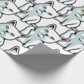 FU cat失礼な手おもしろい振りジェスチャーラッピング紙 ラッピングペーパー (角)