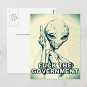Fu** the Government Alien - Postcard ポストカード (正面/裏面)