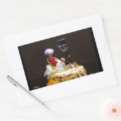 Fubby bruidspaartje op taart. 長方形シール (封筒)