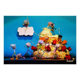 Fubby bruiloft met cupido die voor liefde zorgt. ポスター