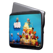 Fubby bruiloft met cupido die voor liefde zorgt. ラップトップスリーブ (正面左)