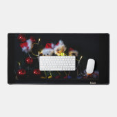 Fubby die Kerstverlichting in de Kerstboom hangen. デスクマット (キーボード&マウス)