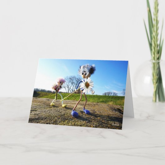 Fubby die madeliefjes plukken. サンキューカード (正面)