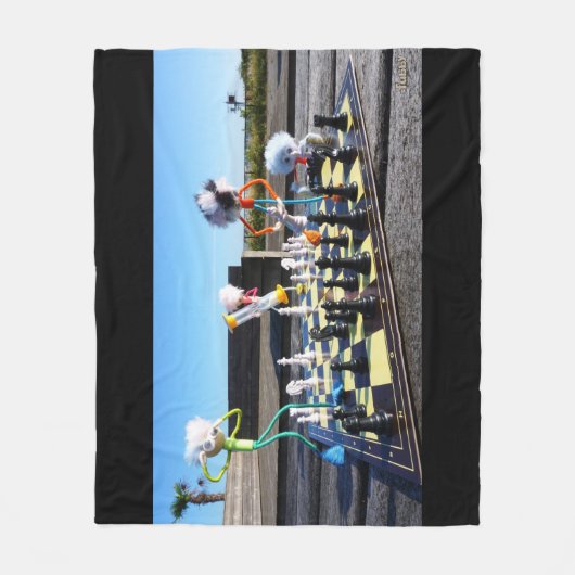 Fubby die schaakspel spelen. フリースブランケット (正面)