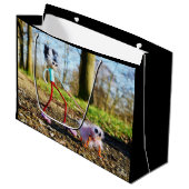 Fubby die zijn hondje uitlaat. ラージペーパーバッグ (正面アングル)