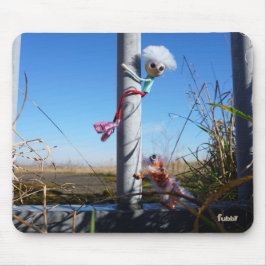 Fubby fantasie, op de vlucht voor een dier. マウスパッド