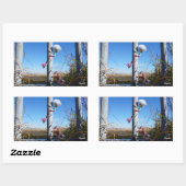 Fubby fantasie, op de vlucht voor een dier. 長方形シール (シート)