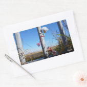 Fubby fantasie, op de vlucht voor een dier. 長方形シール (封筒)