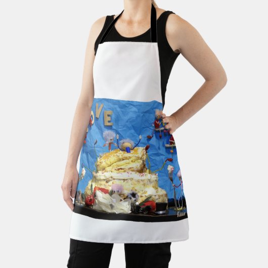 Fubby feest met taart en bruidspaar. エプロン (インサイチュ)