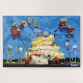 Fubby feest met taart en bruidspaar. ジグソーパズル (横)