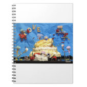 Fubby feest met taart en bruidspaar. ノートブック (正面)