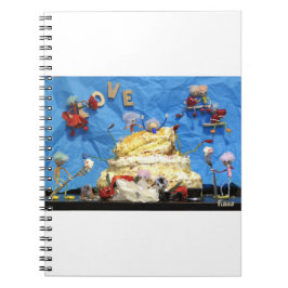 Fubby feest met taart en bruidspaar. ノートブック