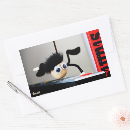 Fubby hangend als de scene van Tom Cruise. 長方形シール (封筒)