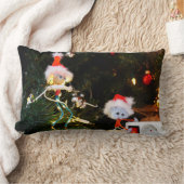 Fubby Kerst humor fine-art. ランバークッション (ブランケット)