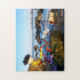 Fubby met flessenpost aan de kust. ジグソーパズル