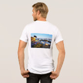 Fubby met flessenpost aan de kust. トライブレンドTシャツ (裏面全面)