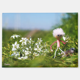 Fubby met Vlinder in een zomers landschap. マグネット