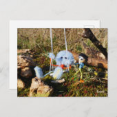 Fubby monster op de schommel. ポストカード (正面/裏面)