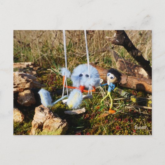 Fubby monster op de schommel. ポストカード (正面)