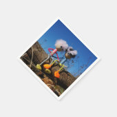 Fubby paartje dat romantisch verliefd zitten. スタンダードカクテルナプキン (角)