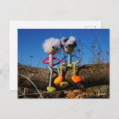 Fubby paartje dat romantisch verliefd zitten. ポストカード (正面/裏面)