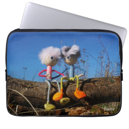 Fubby paartje dat romantisch verliefd zitten. ラップトップスリーブ