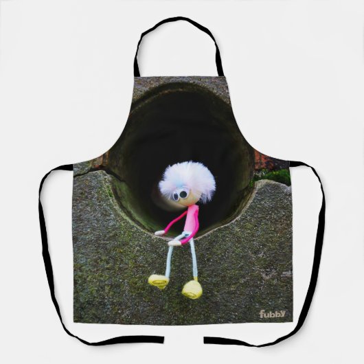 Fubby poppetje dat in een muur zit. エプロン (正面)