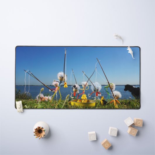 Fubby's actief met het hengelspel. デスクマット (キッズテーブル)