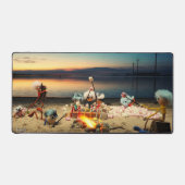 Fubby's bij kampvuur met marchmello's. デスクマット (正面)