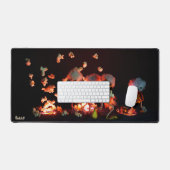 Fubby's bij popcorn explosie uit lava gaten. デスクマット (キーボード&マウス)