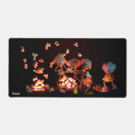 Fubby's bij popcorn explosie uit lava gaten. デスクマット