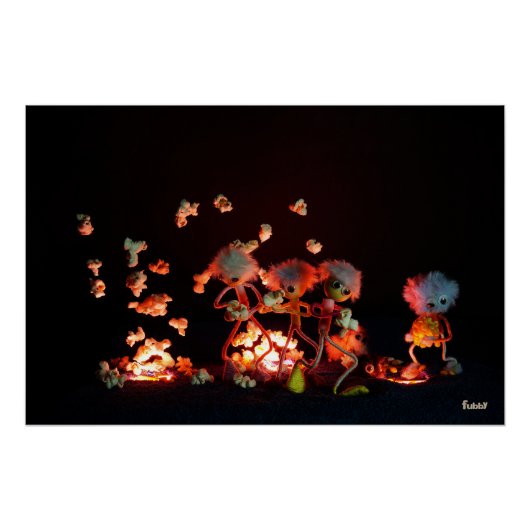 Fubby's bij popcorn explosie uit lava gaten. ポスター (正面)