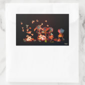 Fubby's bij popcorn explosie uit lava gaten. 長方形シール (バッグ)