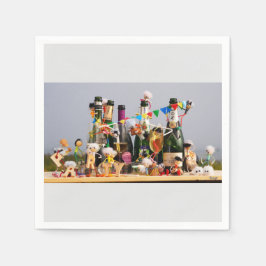 Fubby's de van een feestje houden, gefeliciteerd ! スタンダードカクテルナプキン