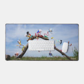 Fubby's die aan het Skaten zijn. デスクマット (キーボード&マウス)