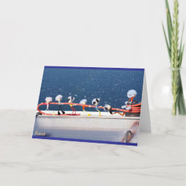 Fubby's die een lijn lieren van een Zeilboot. サンキューカード