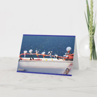 Fubby's die een lijn lieren van een Zeilboot. サンキューカード