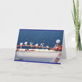 Fubby's die een lijn lieren van een Zeilboot. サンキューカード