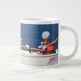 Fubby's die een lijn lieren van een Zeilboot. ジャンボコーヒーマグカップ