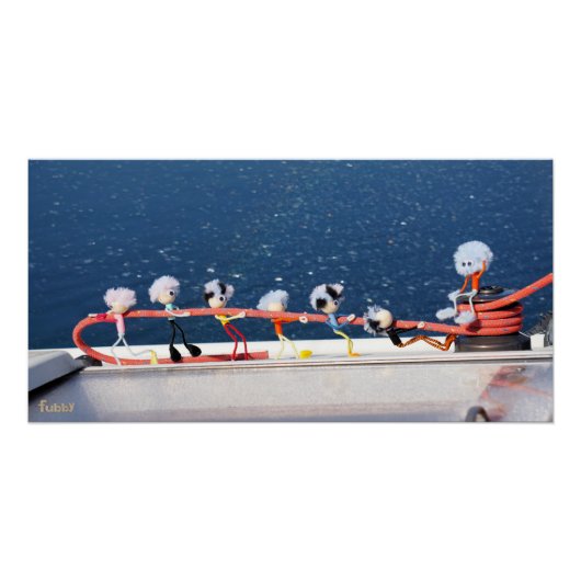Fubby's die een lijn lieren van een Zeilboot. ポスター (正面)