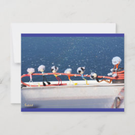Fubby's die een lijn lieren van een Zeilboot. ポストカード