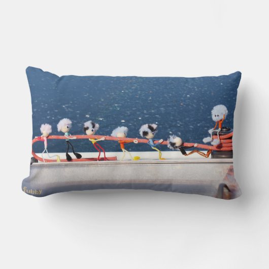 Fubby's die een lijn lieren van een Zeilboot. ランバークッション (正面)