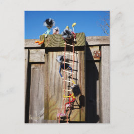 Fubby's die een vogelhuis beklimmen. ポストカード